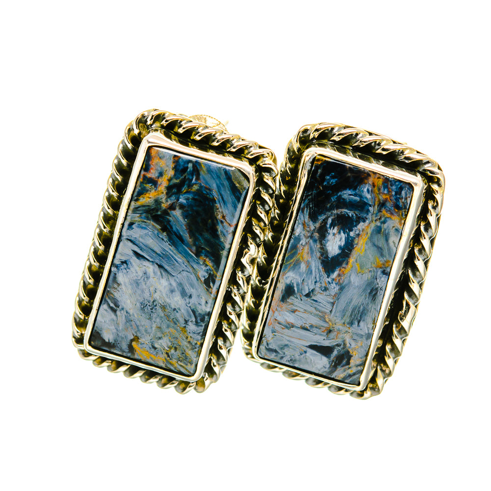 Pietersite Earrings handcrafted by Ana Silver Co - EARR418895