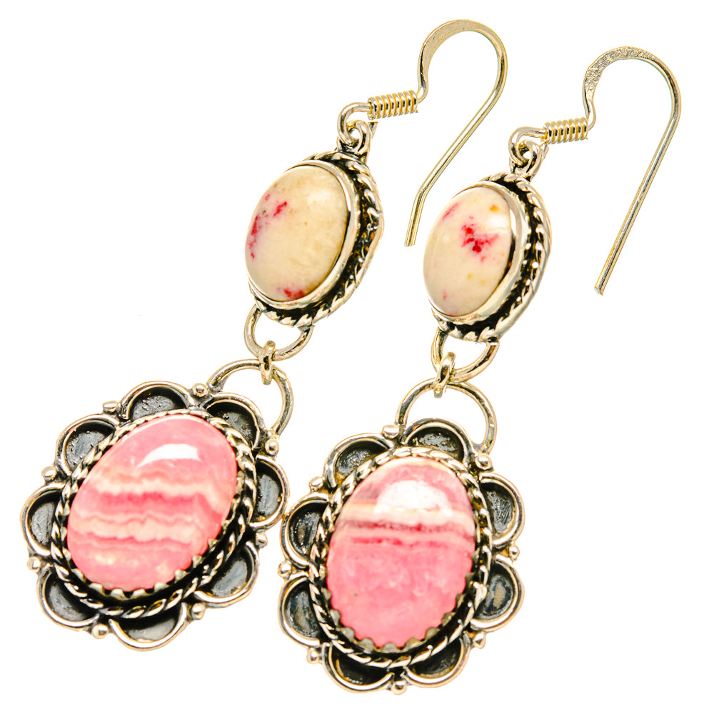 Rhodochrosite Earrings handcrafted by Ana Silver Co - EARR418897