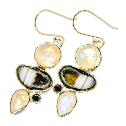 Coconut Geode Druzy Earrings handcrafted by Ana Silver Co - EARR418903