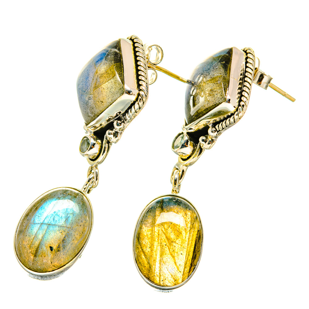 Labradorite Earrings handcrafted by Ana Silver Co - EARR418911