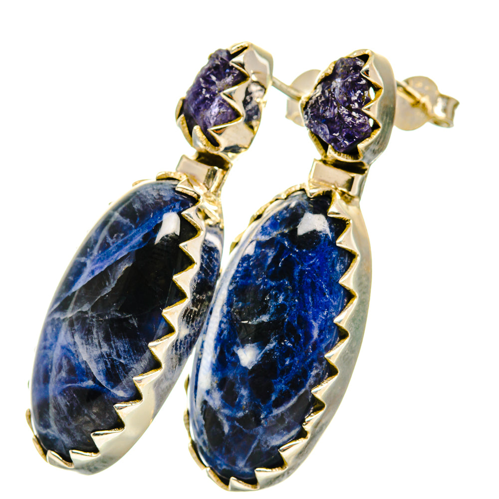 Sodalite Earrings handcrafted by Ana Silver Co - EARR418920