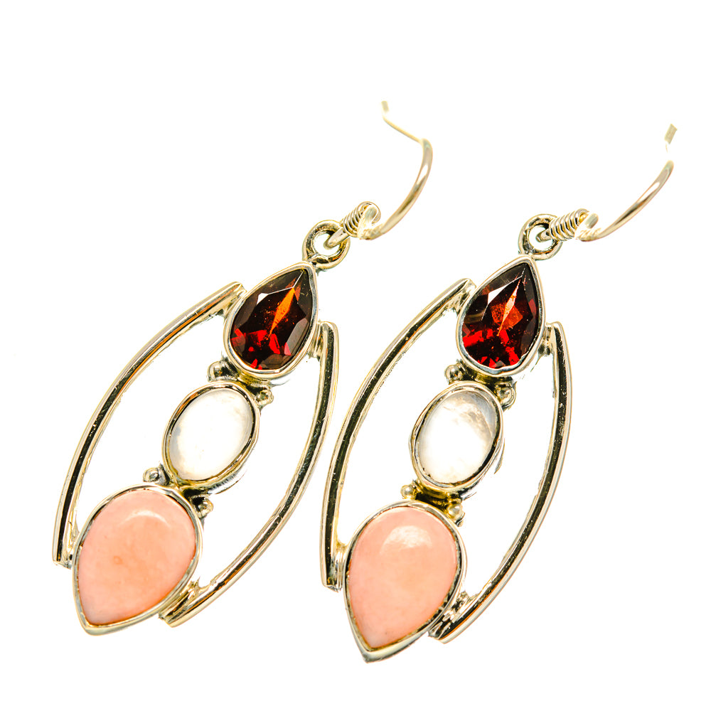 Pink Opal Earrings handcrafted by Ana Silver Co - EARR418929
