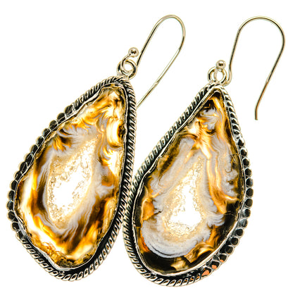 Coconut Geode Druzy Earrings handcrafted by Ana Silver Co - EARR418941