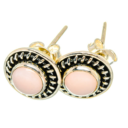 Pink Opal Earrings handcrafted by Ana Silver Co - EARR418948