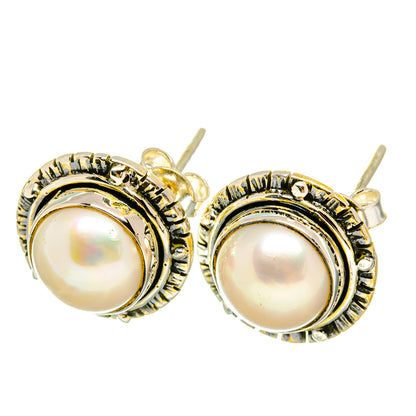 Cultured Pearl Earrings handcrafted by Ana Silver Co - EARR418953