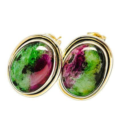 Ruby Zoisite Earrings handcrafted by Ana Silver Co - EARR418957