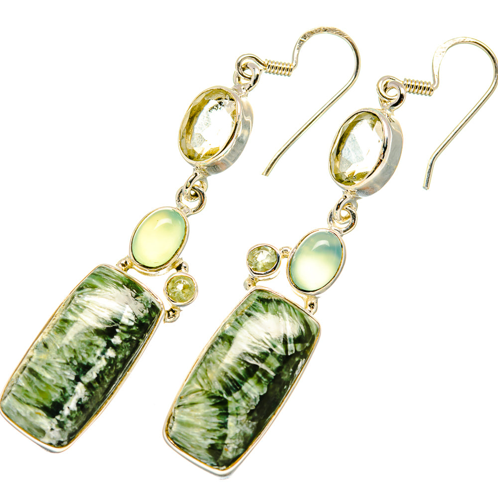 Seraphinite Earrings handcrafted by Ana Silver Co - EARR418959