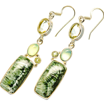 Seraphinite Earrings handcrafted by Ana Silver Co - EARR418959