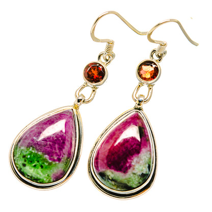 Ruby Zoisite Earrings handcrafted by Ana Silver Co - EARR418967