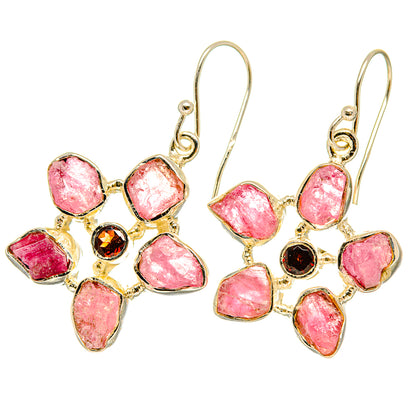 Pink Tourmaline Earrings handcrafted by Ana Silver Co - EARR418969