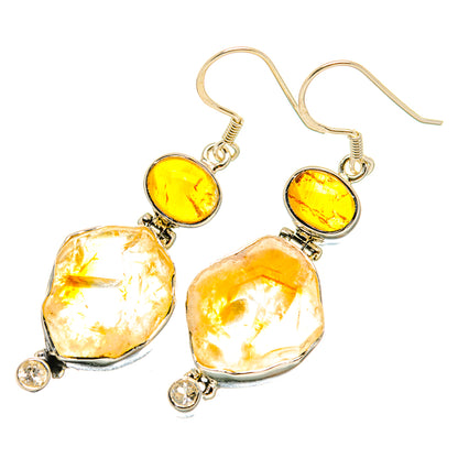 Citrine Earrings handcrafted by Ana Silver Co - EARR418973