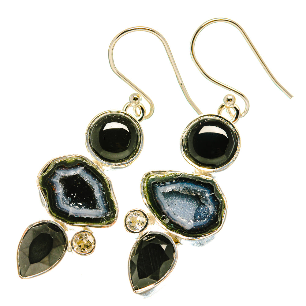 Coconut Geode Druzy Earrings handcrafted by Ana Silver Co - EARR418990