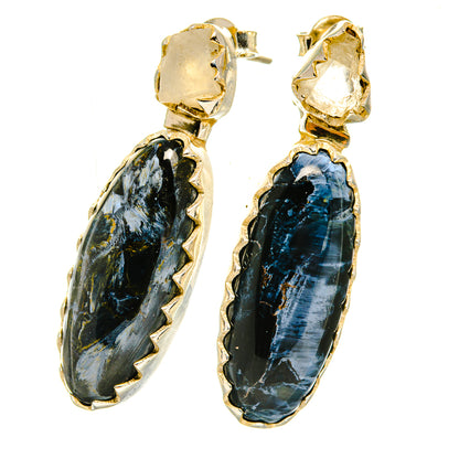 Pietersite Earrings handcrafted by Ana Silver Co - EARR418991