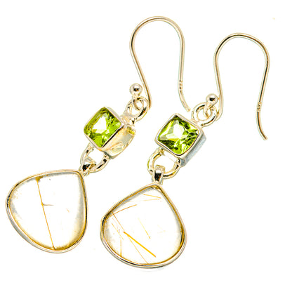 Rutilated Quartz Earrings handcrafted by Ana Silver Co - EARR418996