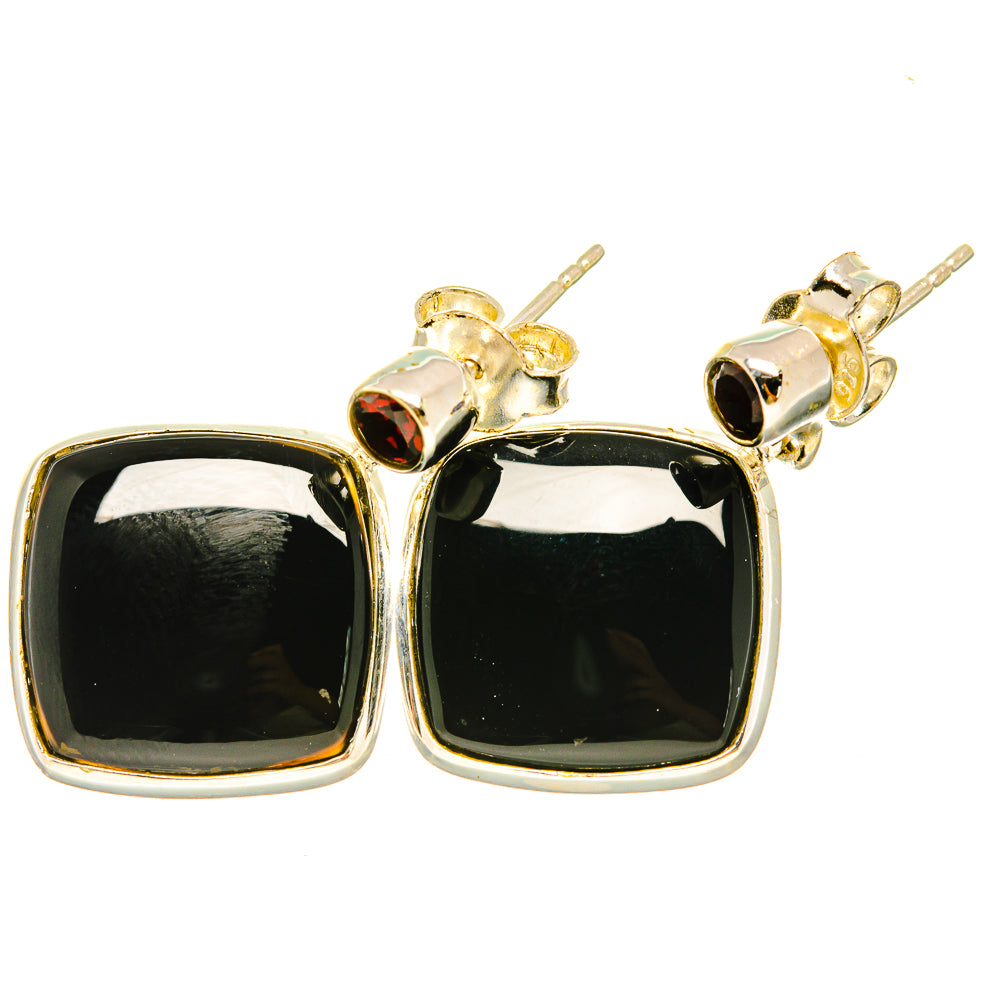 Black Onyx Earrings handcrafted by Ana Silver Co - EARR418998