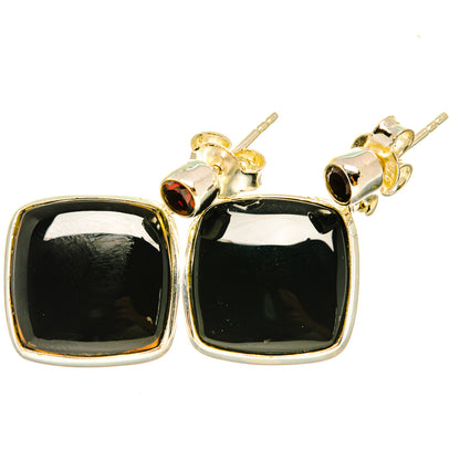 Black Onyx Earrings handcrafted by Ana Silver Co - EARR418998