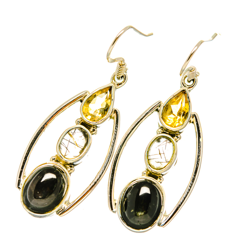 Black Onyx Earrings handcrafted by Ana Silver Co - EARR419012