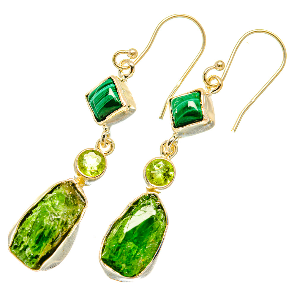 Chrome Diopside Earrings handcrafted by Ana Silver Co - EARR419020