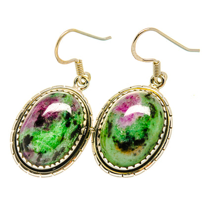 Ruby Zoisite Earrings handcrafted by Ana Silver Co - EARR419028