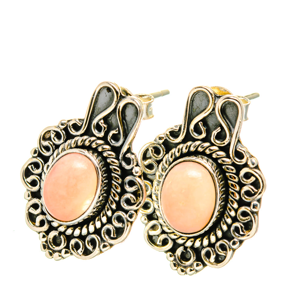 Pink Opal Earrings handcrafted by Ana Silver Co - EARR419033