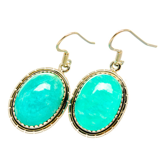 Amazonite Earrings handcrafted by Ana Silver Co - EARR419042