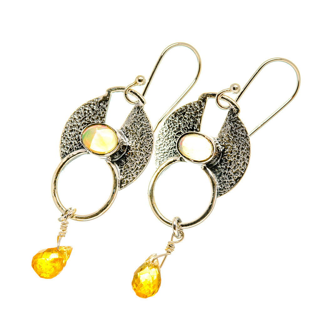 Ethiopian Opal Earrings handcrafted by Ana Silver Co - EARR419053