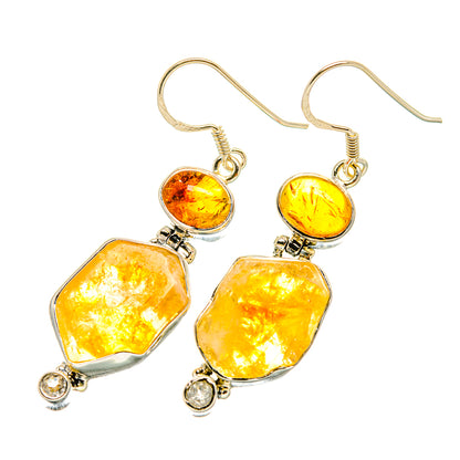 Citrine Earrings handcrafted by Ana Silver Co - EARR419073