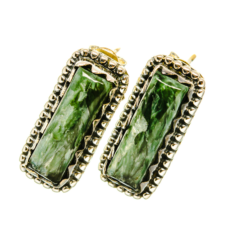 Seraphinite Earrings handcrafted by Ana Silver Co - EARR419074