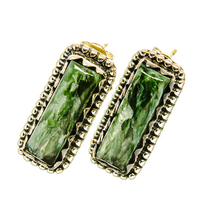 Seraphinite Earrings handcrafted by Ana Silver Co - EARR419074