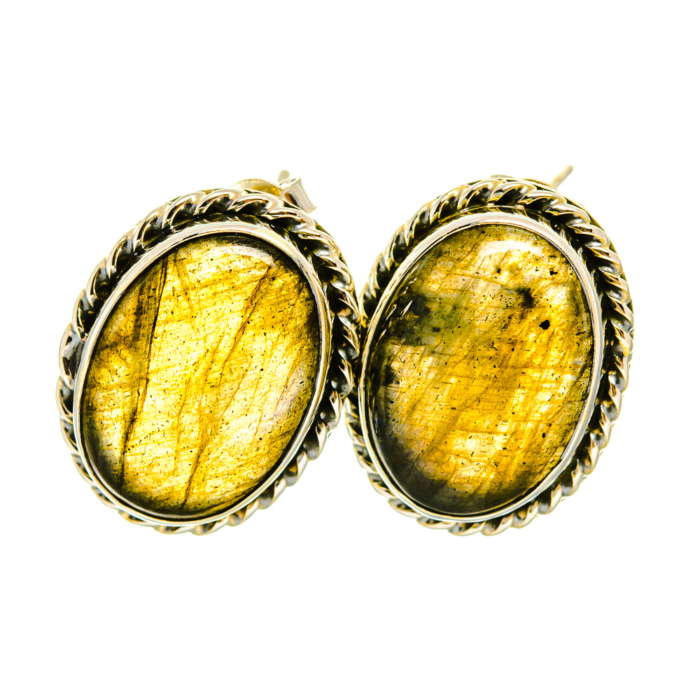 Labradorite Earrings handcrafted by Ana Silver Co - EARR419077