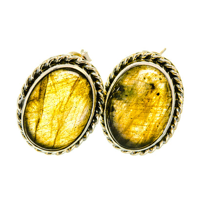 Labradorite Earrings handcrafted by Ana Silver Co - EARR419077