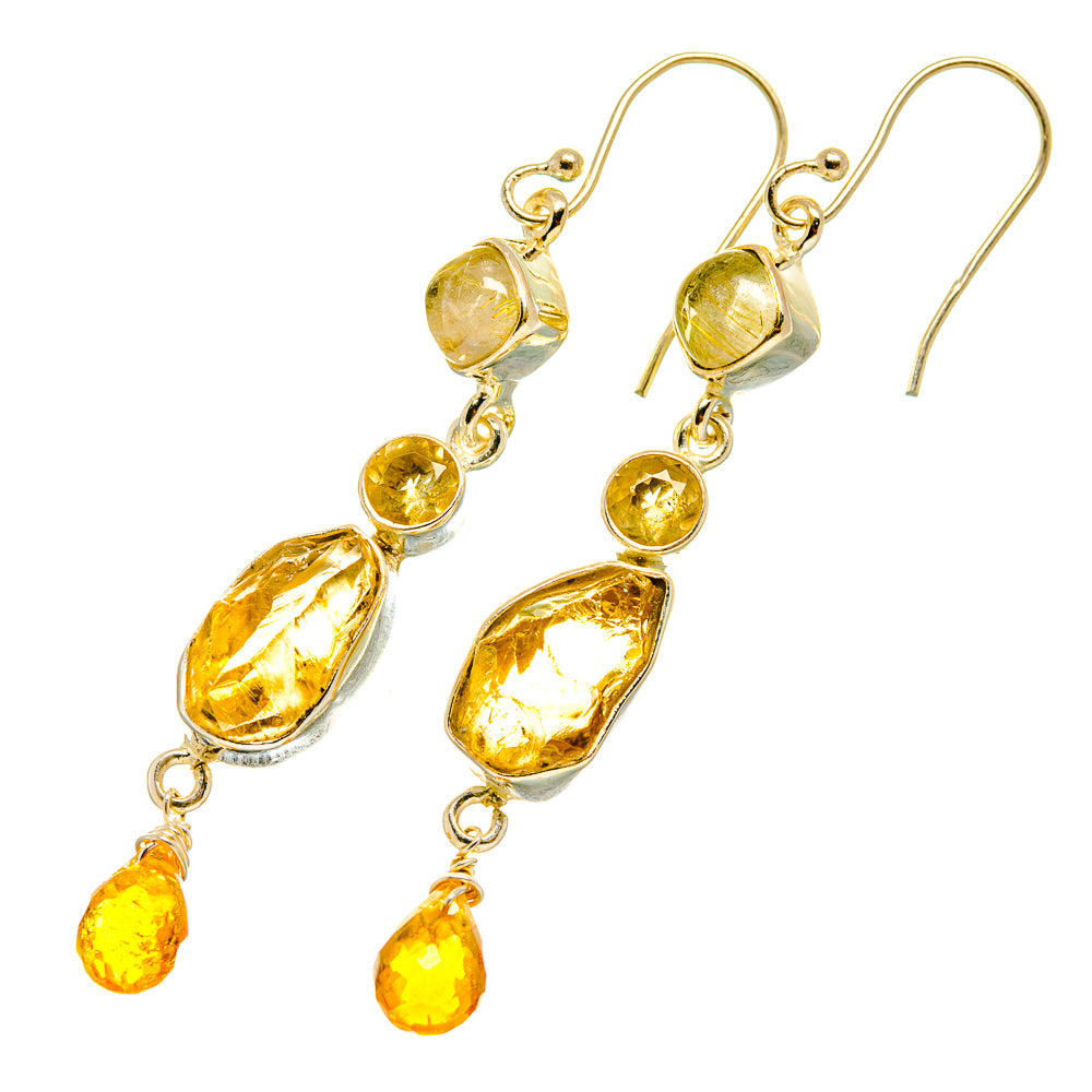 Citrine Earrings handcrafted by Ana Silver Co - EARR419078
