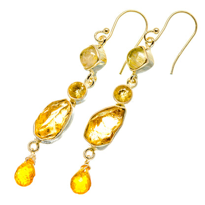Citrine Earrings handcrafted by Ana Silver Co - EARR419078
