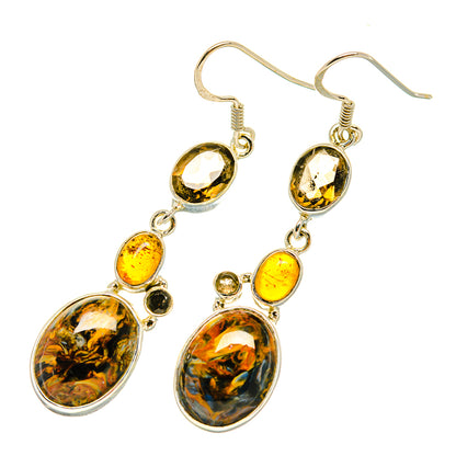 Pietersite Earrings handcrafted by Ana Silver Co - EARR419084