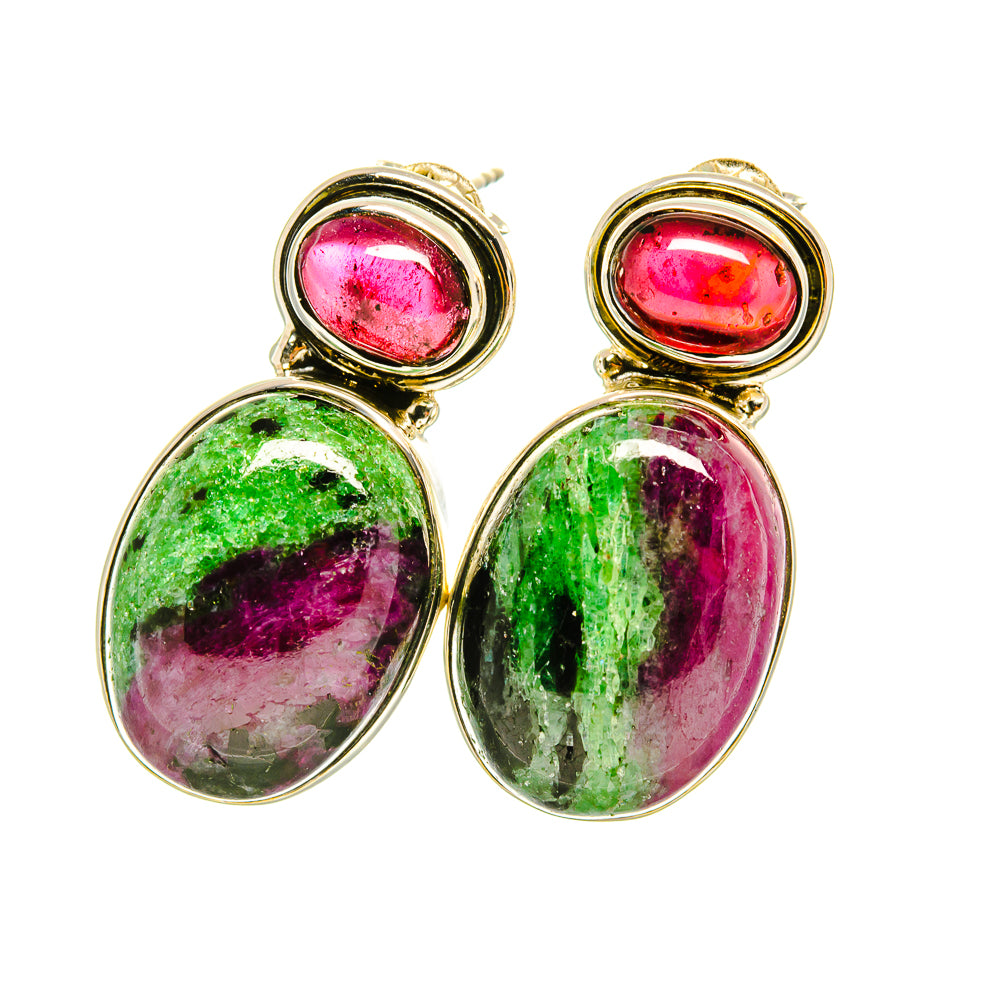 Ruby Zoisite Earrings handcrafted by Ana Silver Co - EARR419087
