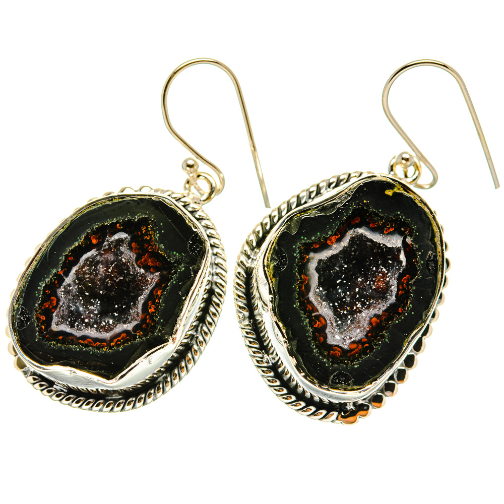 Coconut Geode Druzy Earrings handcrafted by Ana Silver Co - EARR419089