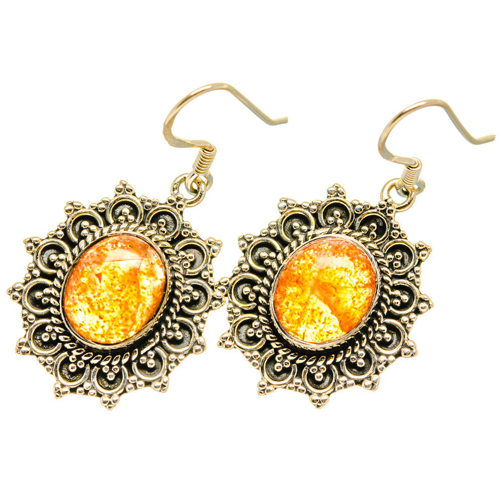 Sunstone Earrings handcrafted by Ana Silver Co - EARR419090