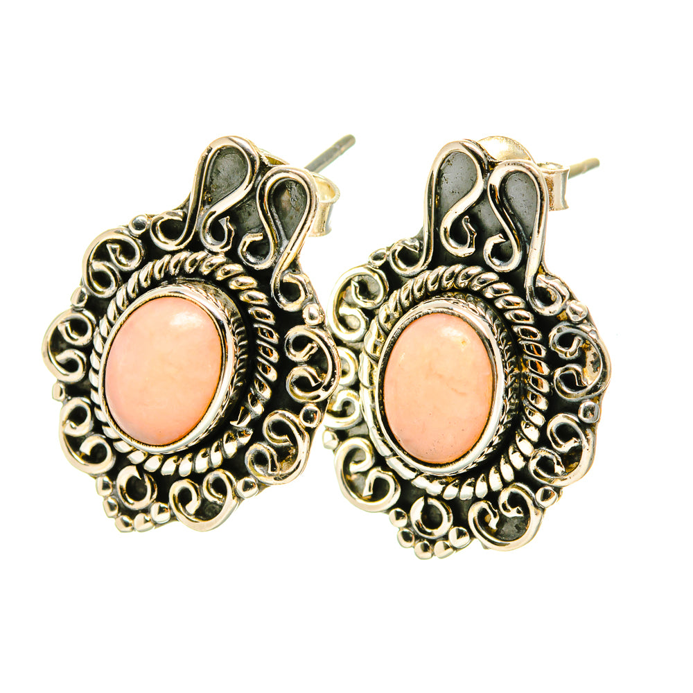 Pink Opal Earrings handcrafted by Ana Silver Co - EARR419096
