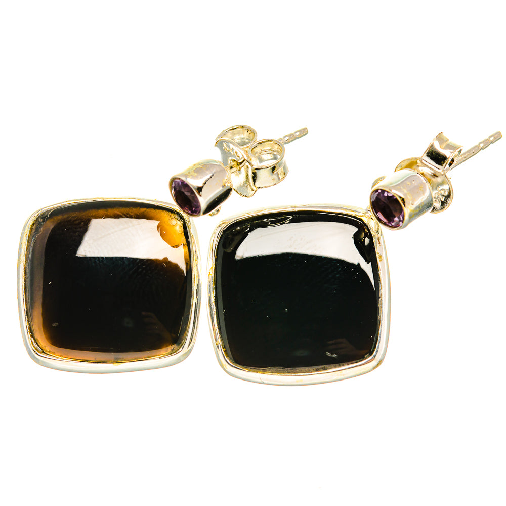 Black Onyx Earrings handcrafted by Ana Silver Co - EARR419101