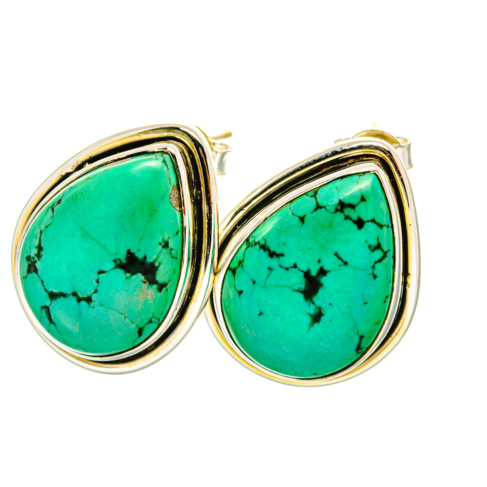 Arizona Turquoise Earrings handcrafted by Ana Silver Co - EARR419102
