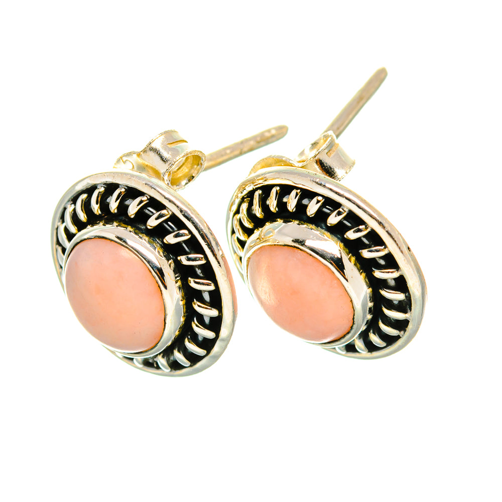 Pink Opal Earrings handcrafted by Ana Silver Co - EARR419105