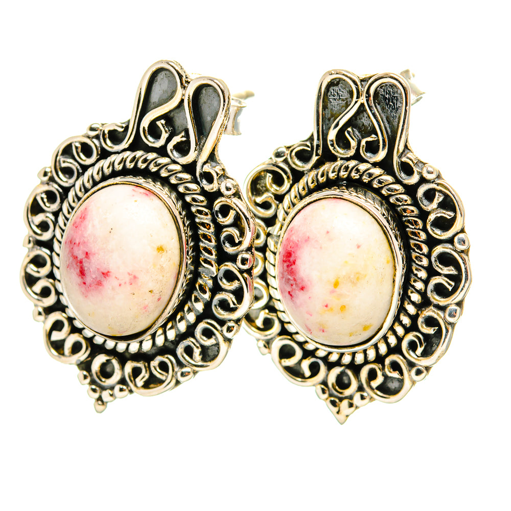 Thulite Earrings handcrafted by Ana Silver Co - EARR419106