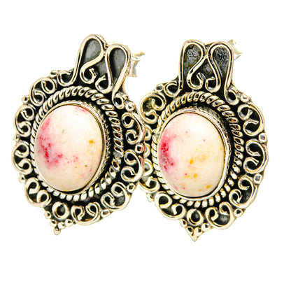 Thulite Earrings handcrafted by Ana Silver Co - EARR419106