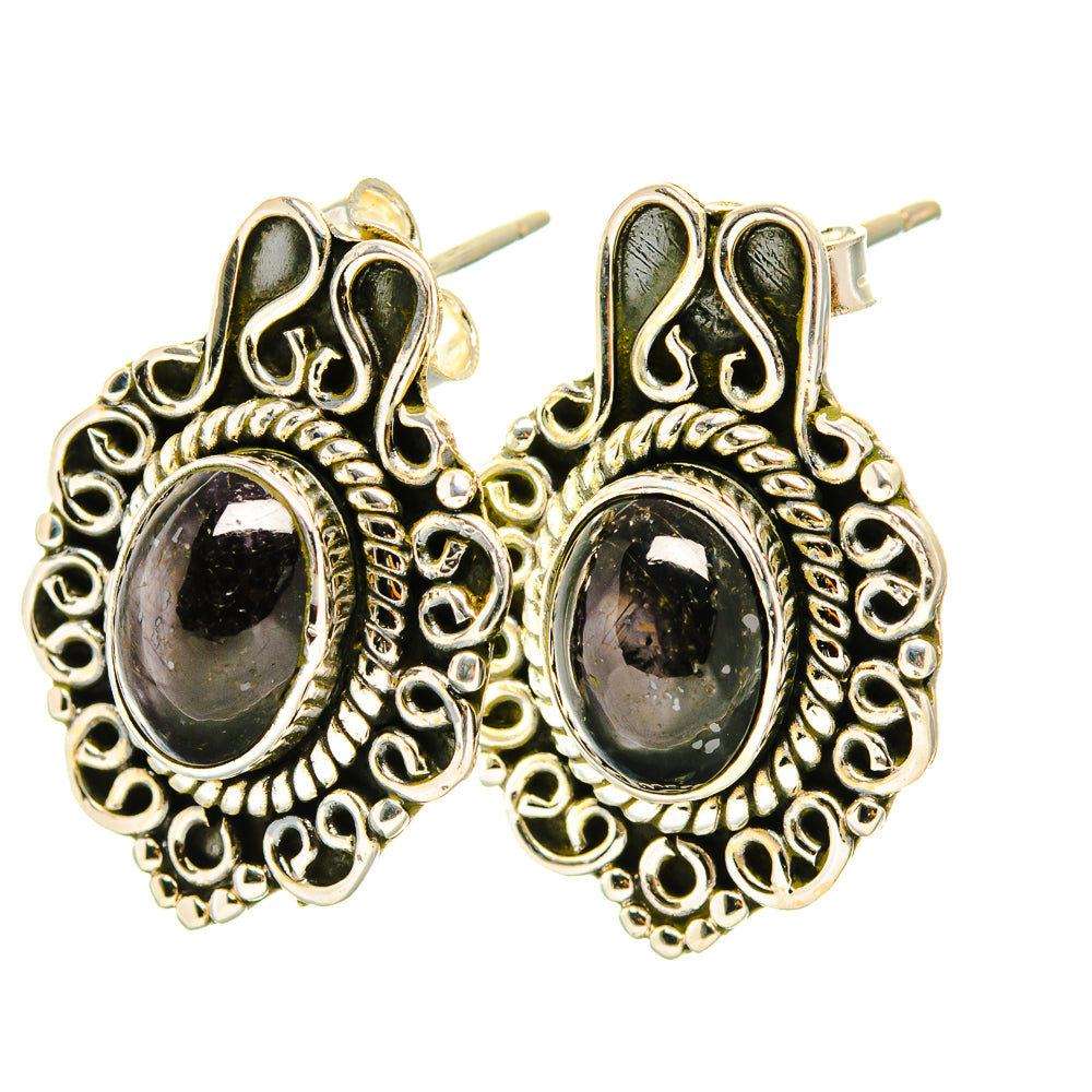 Star Diopside Earrings handcrafted by Ana Silver Co - EARR419108