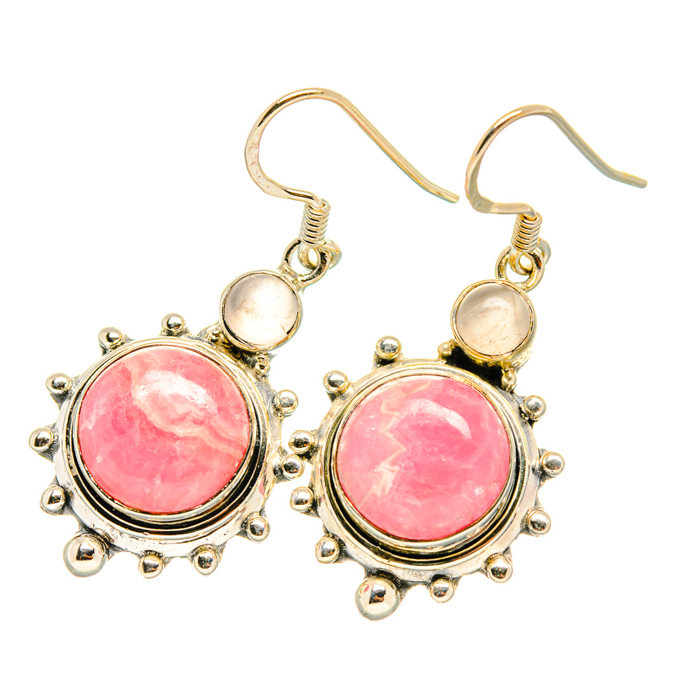 Rhodochrosite Earrings handcrafted by Ana Silver Co - EARR419109