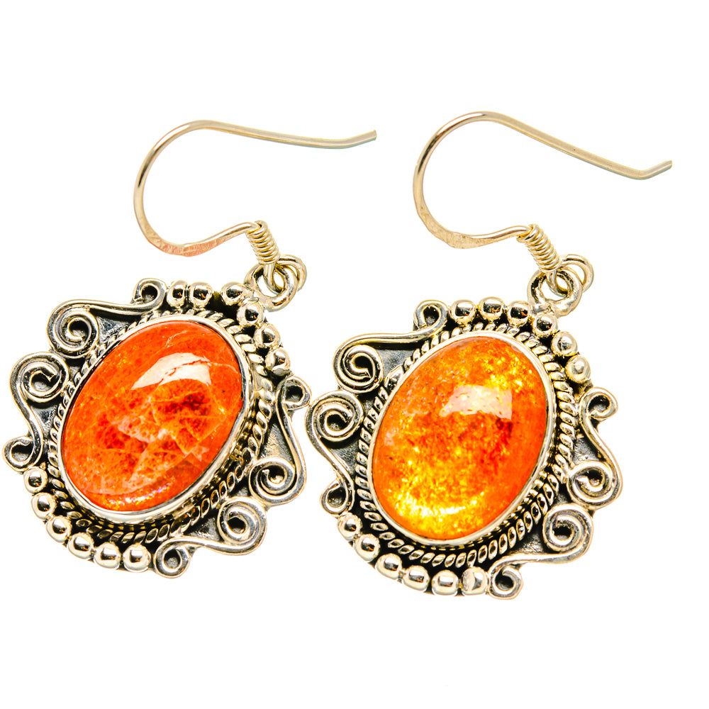 Sunstone Earrings handcrafted by Ana Silver Co - EARR419110