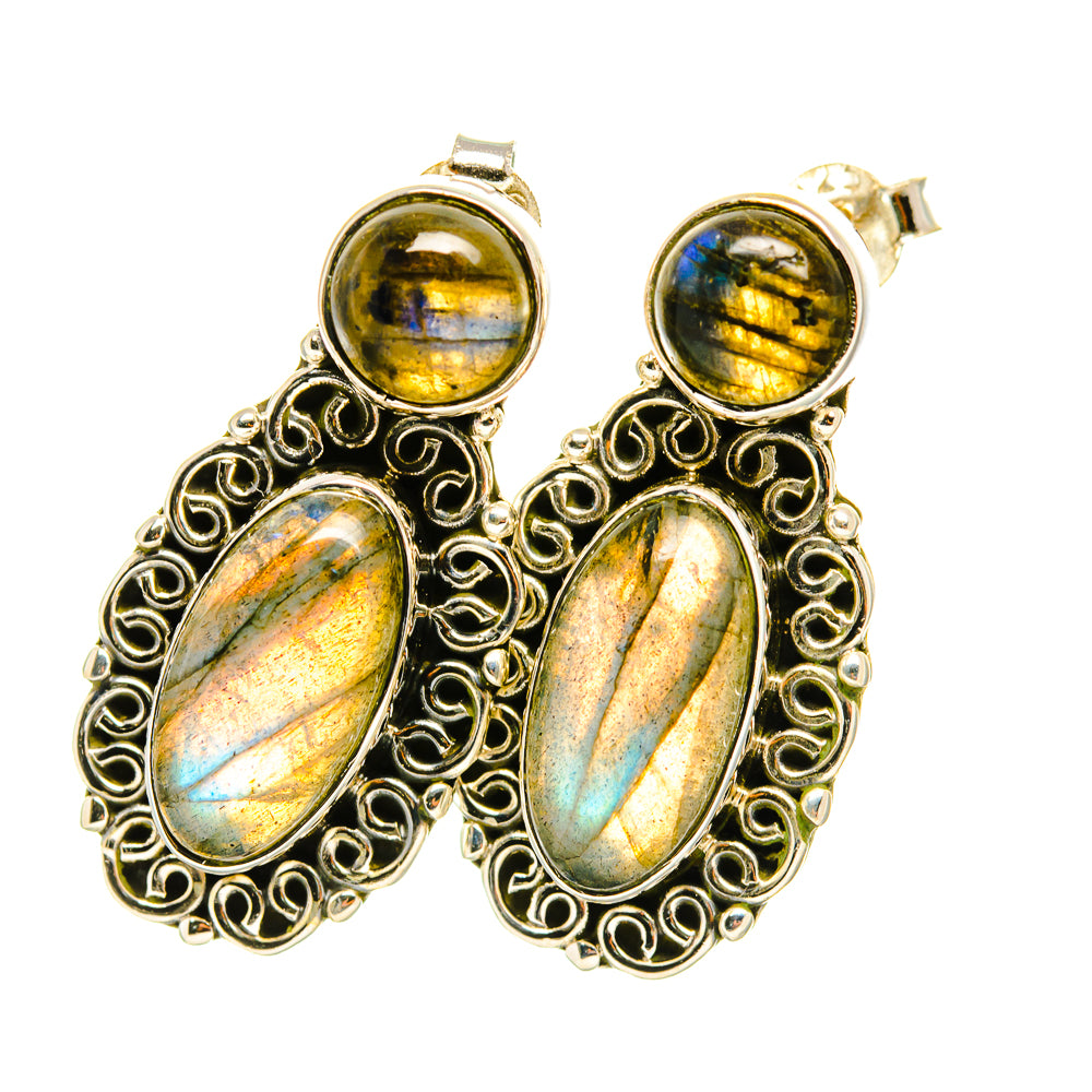 Labradorite Earrings handcrafted by Ana Silver Co - EARR419114