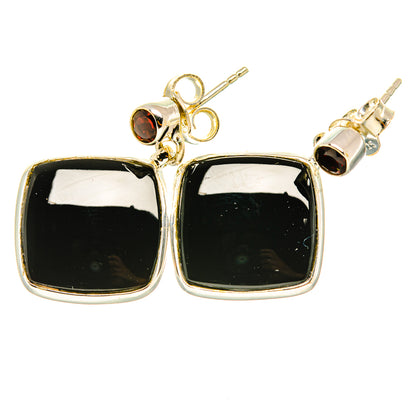 Black Onyx Earrings handcrafted by Ana Silver Co - EARR419128