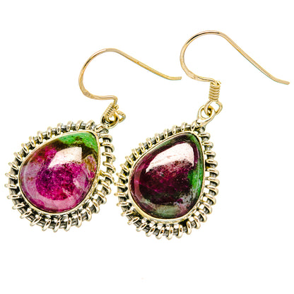 Ruby Zoisite Earrings handcrafted by Ana Silver Co - EARR419139