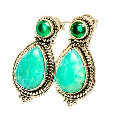 Amazonite Earrings handcrafted by Ana Silver Co - EARR419142